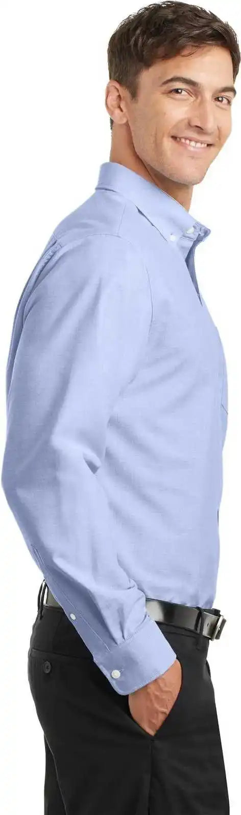 Port Authority S658 Superpro Oxford Shirt Blue
