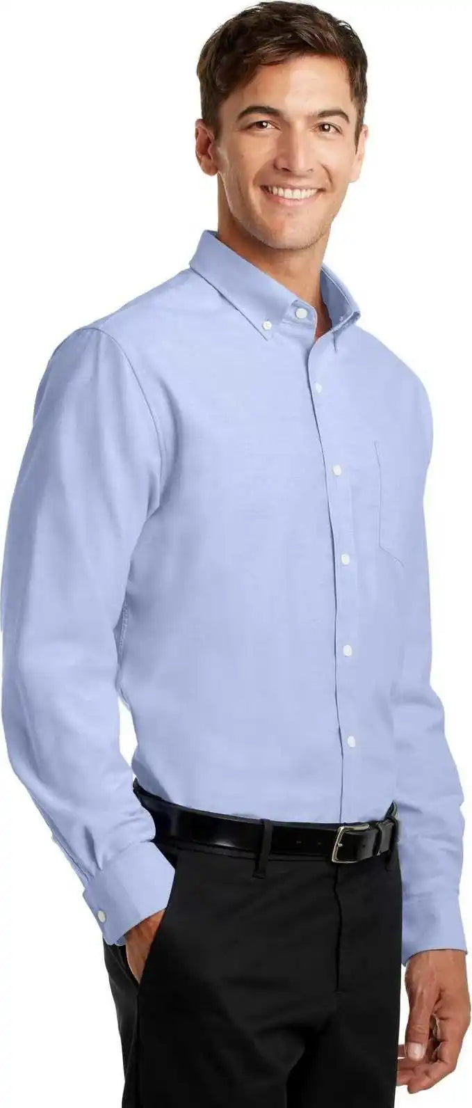 Port Authority S658 Superpro Oxford Shirt Blue