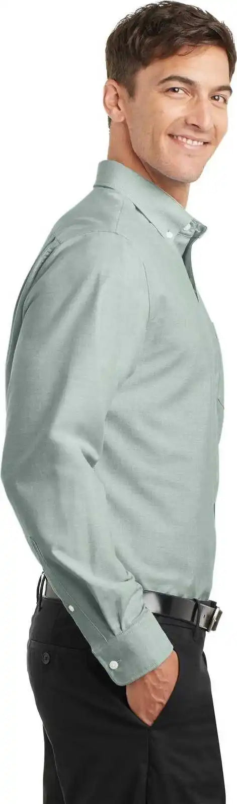 Port Authority S658 Superpro Oxford Shirt Green