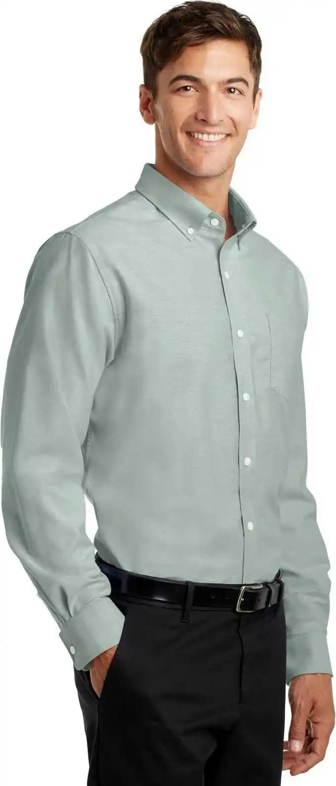 Port Authority S658 Superpro Oxford Shirt Green