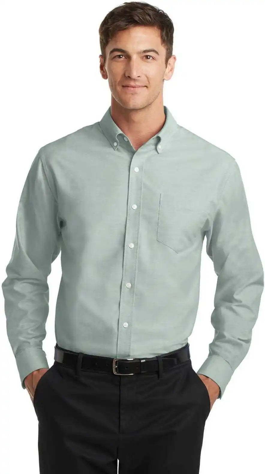 Port Authority S658 Superpro Oxford Shirt Green
