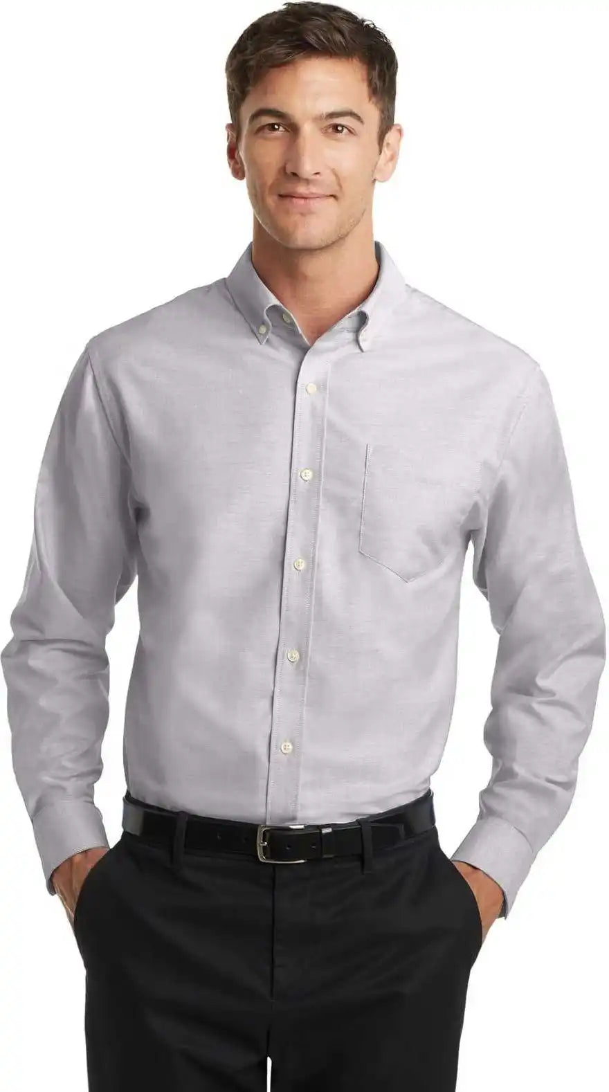 Port Authority S658 Superpro Oxford Shirt Gusty Gray