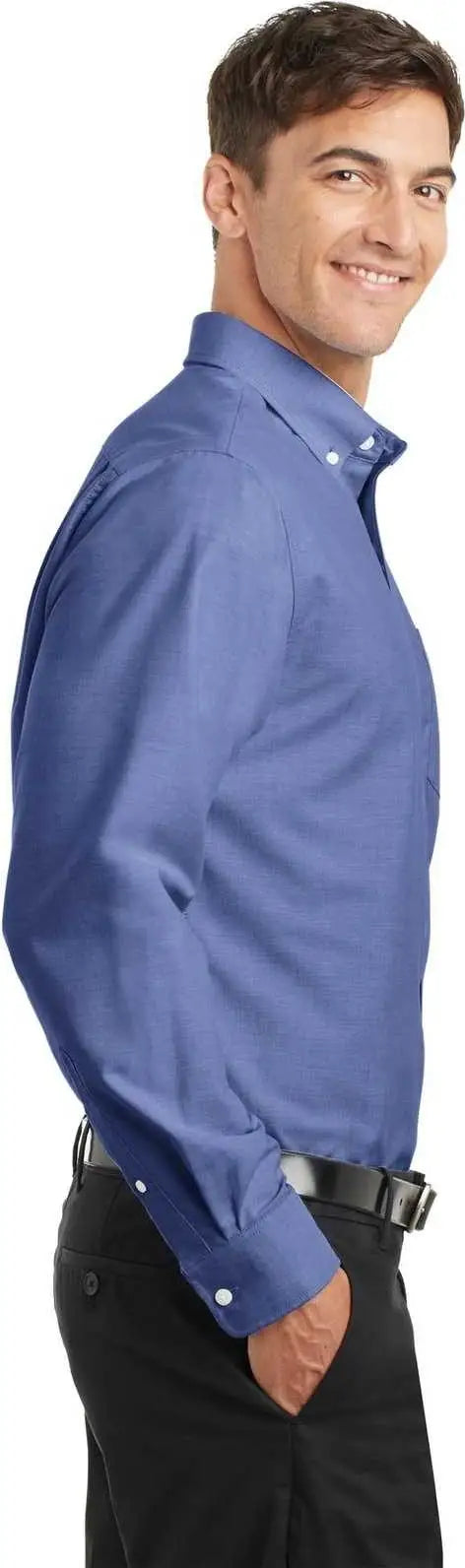 Port Authority S658 Superpro Oxford Shirt - Navy