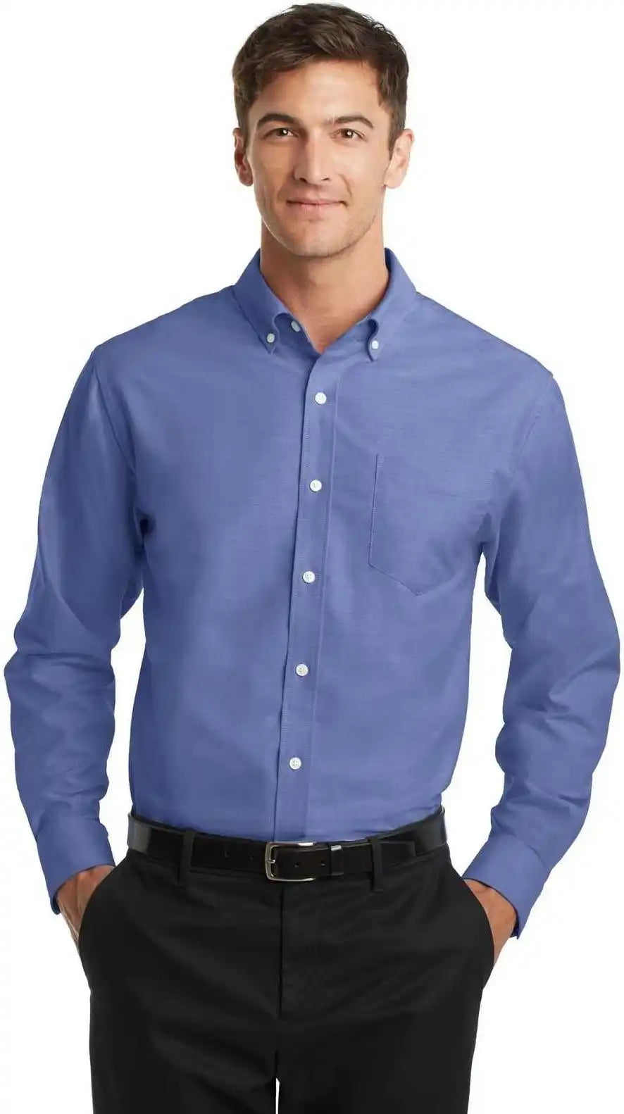 Port Authority S658 Superpro Oxford Shirt - Navy