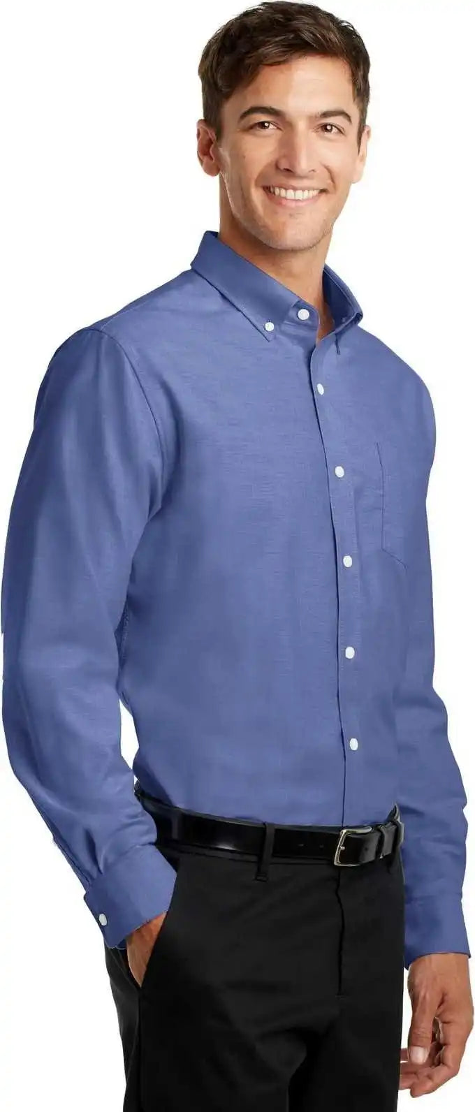 Port Authority S658 Superpro Oxford Shirt Navy