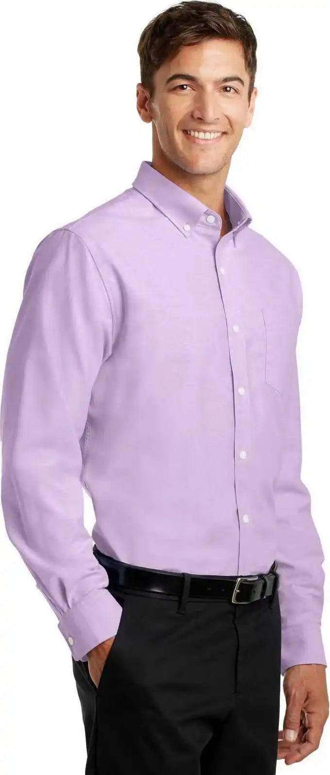 Port Authority S658 Superpro Oxford Shirt Soft Purple