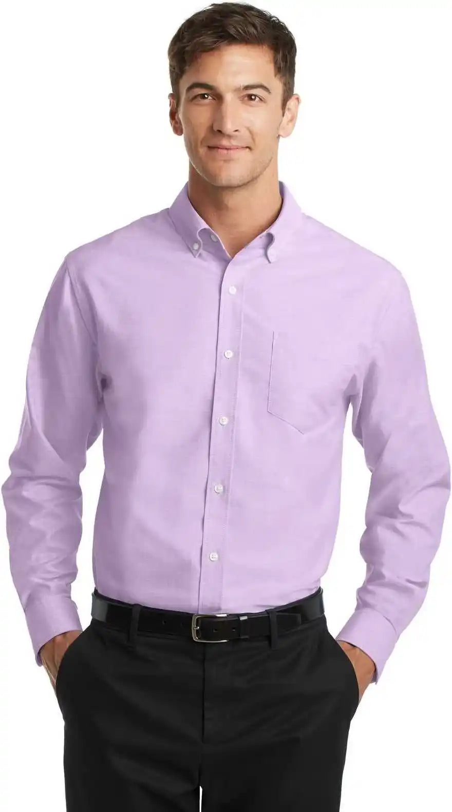 Port Authority S658 Superpro Oxford Shirt - Soft Purple