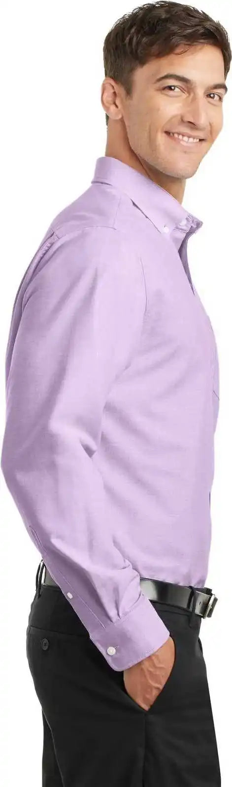 Port Authority S658 Superpro Oxford Shirt Soft Purple