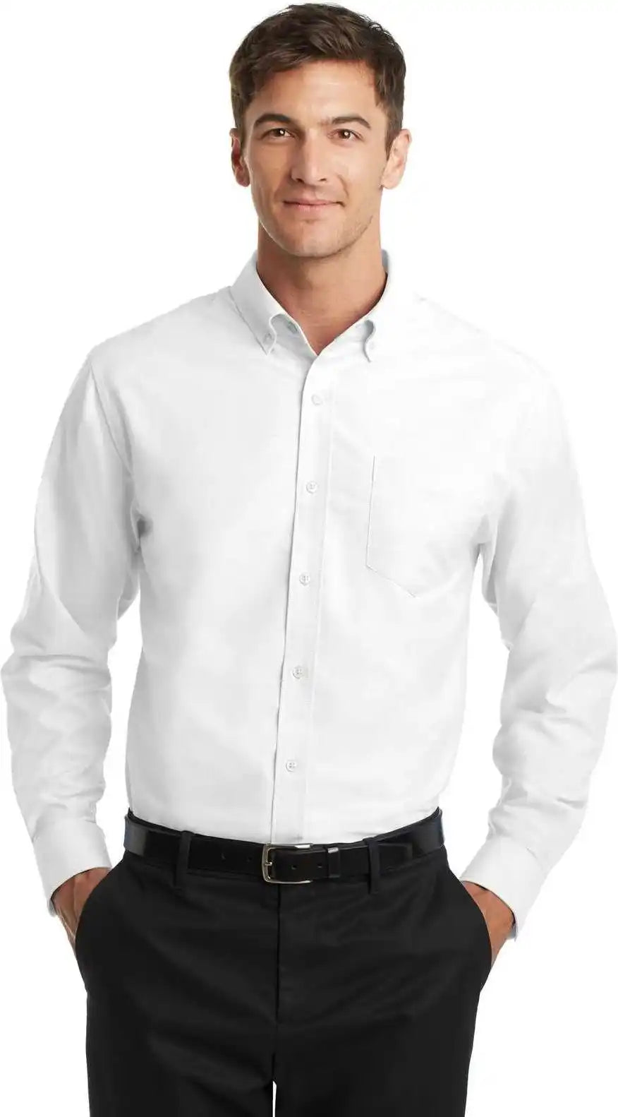 Port Authority S658 Superpro Oxford Shirt - White
