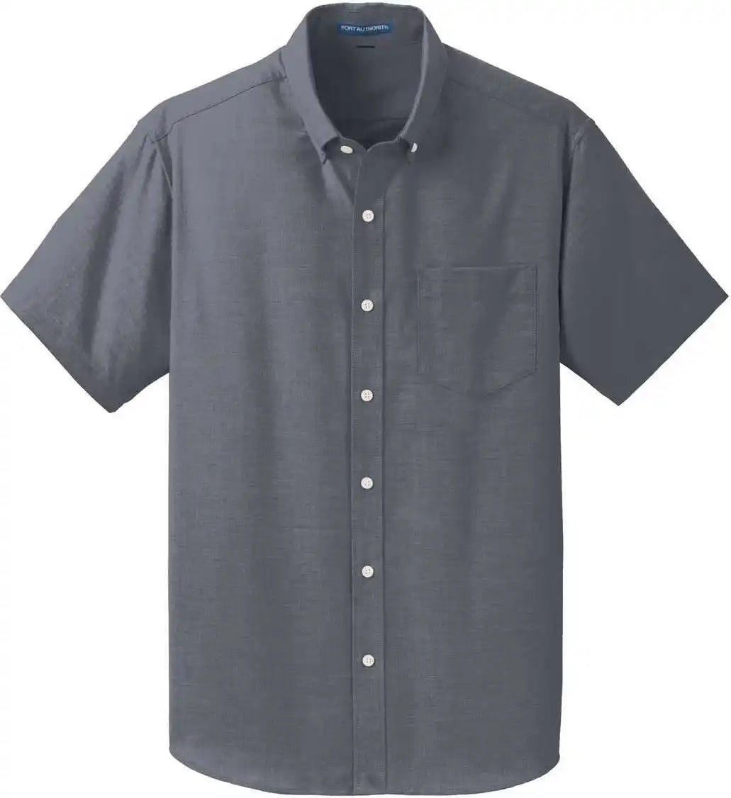 Port Authority S659 Short Sleeve Superpro Oxford Shirt Black