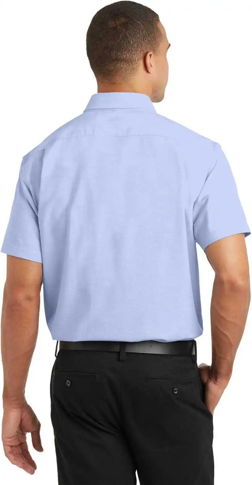 Port Authority S659 Short Sleeve Superpro Oxford Shirt Blue