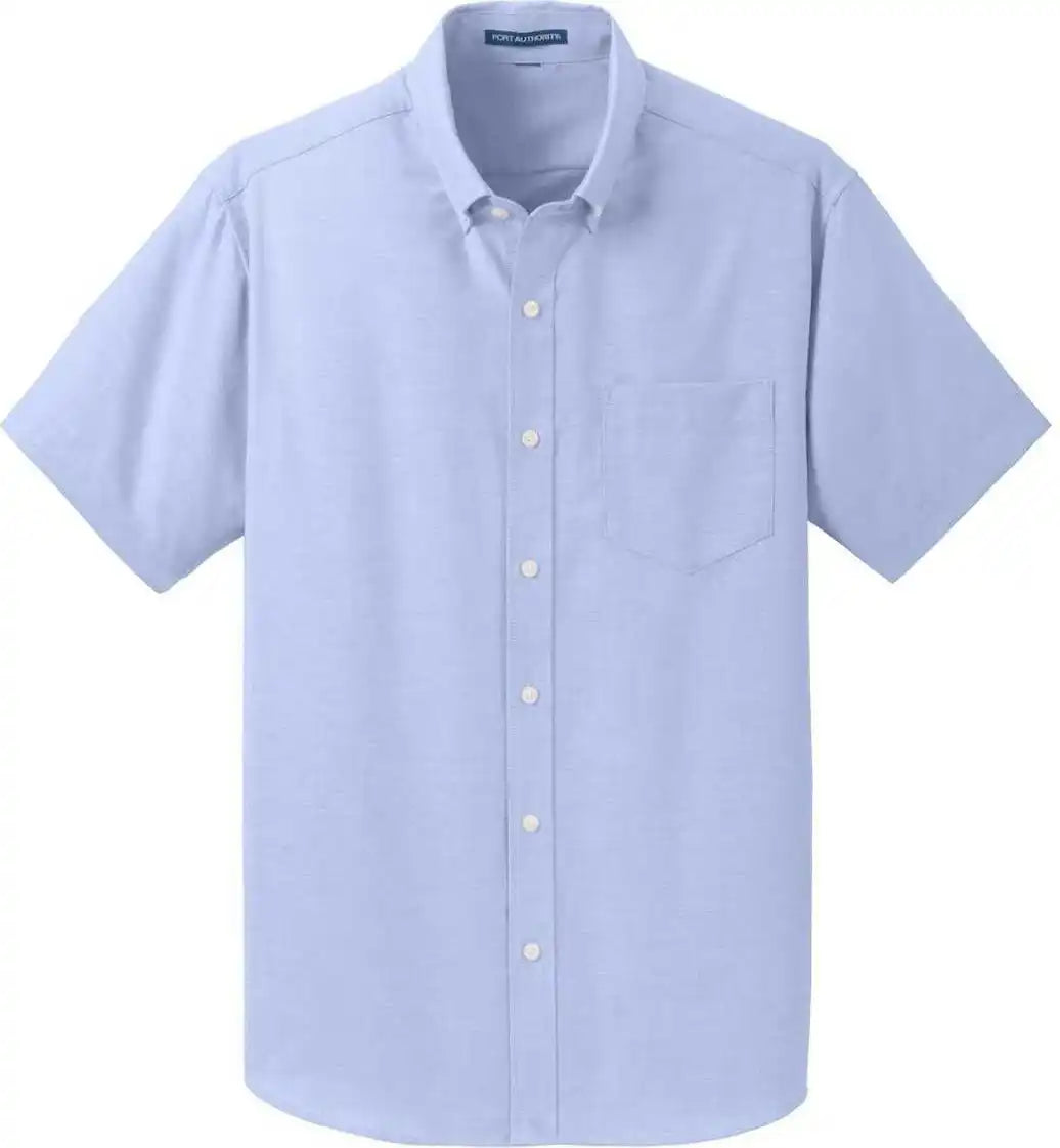 Port Authority S659 Short Sleeve Superpro Oxford Shirt Blue