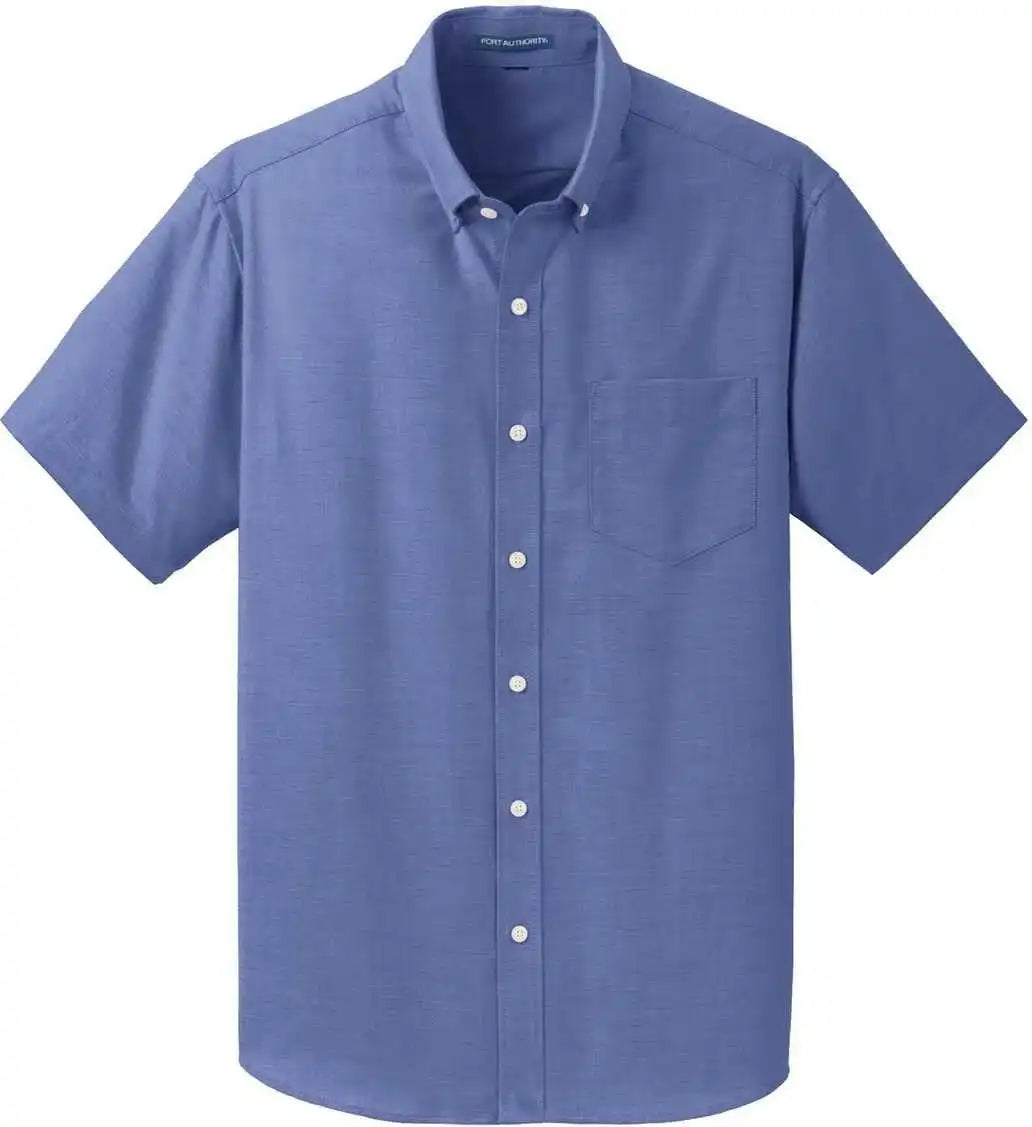 Port Authority S659 Short Sleeve Superpro Oxford Shirt Navy