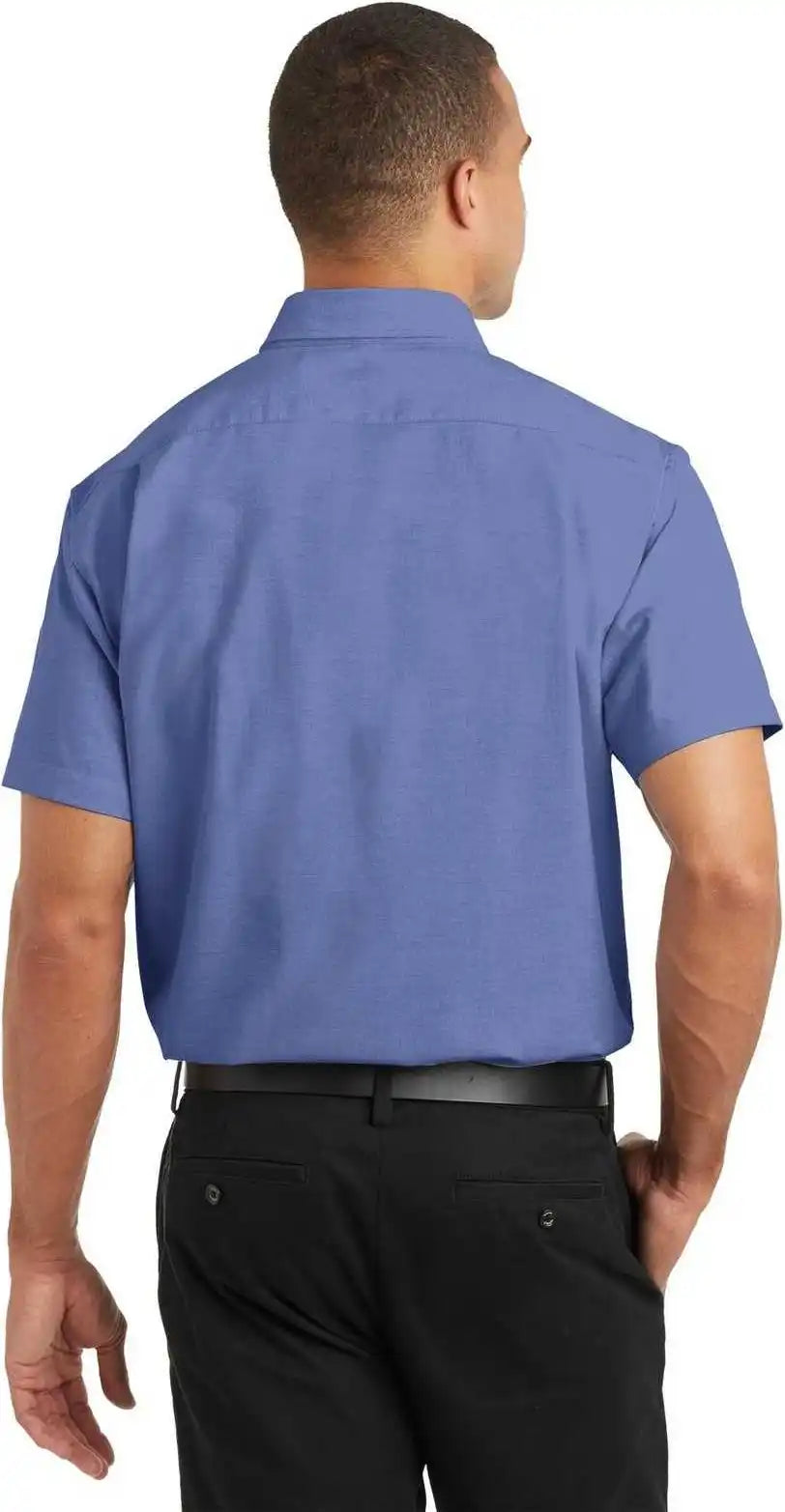 Port Authority S659 Short Sleeve Superpro Oxford Shirt - Navy