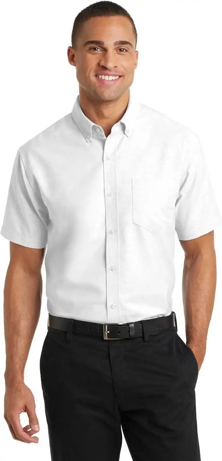 Port Authority S659 Short Sleeve Superpro Oxford Shirt - White