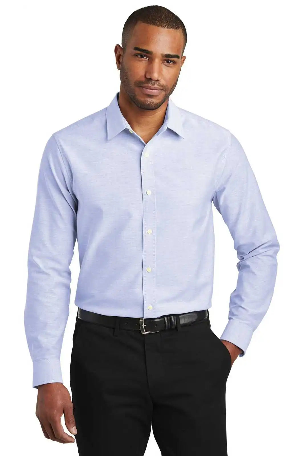 Port Authority S661 Slim Fit Superpro Oxford Shirt - Blue