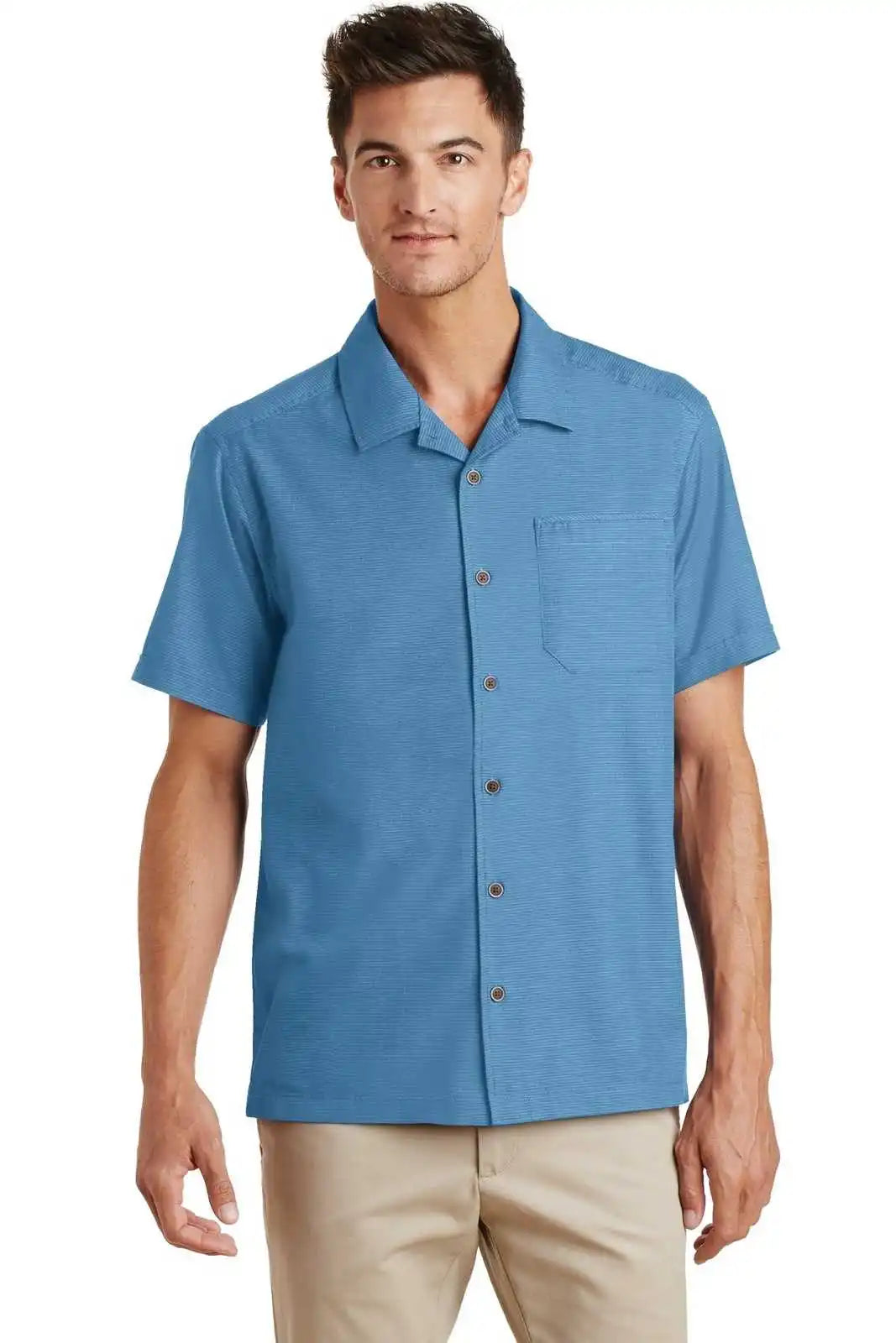 Port Authority S662 Textured Camp Shirt - Celadon