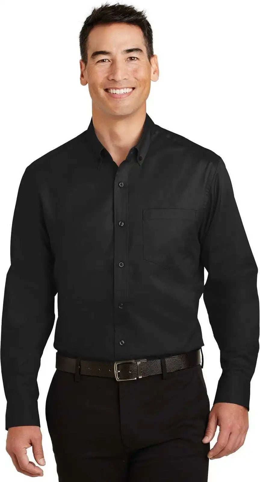 Port Authority S663 Superpro Twill Shirt - Black
