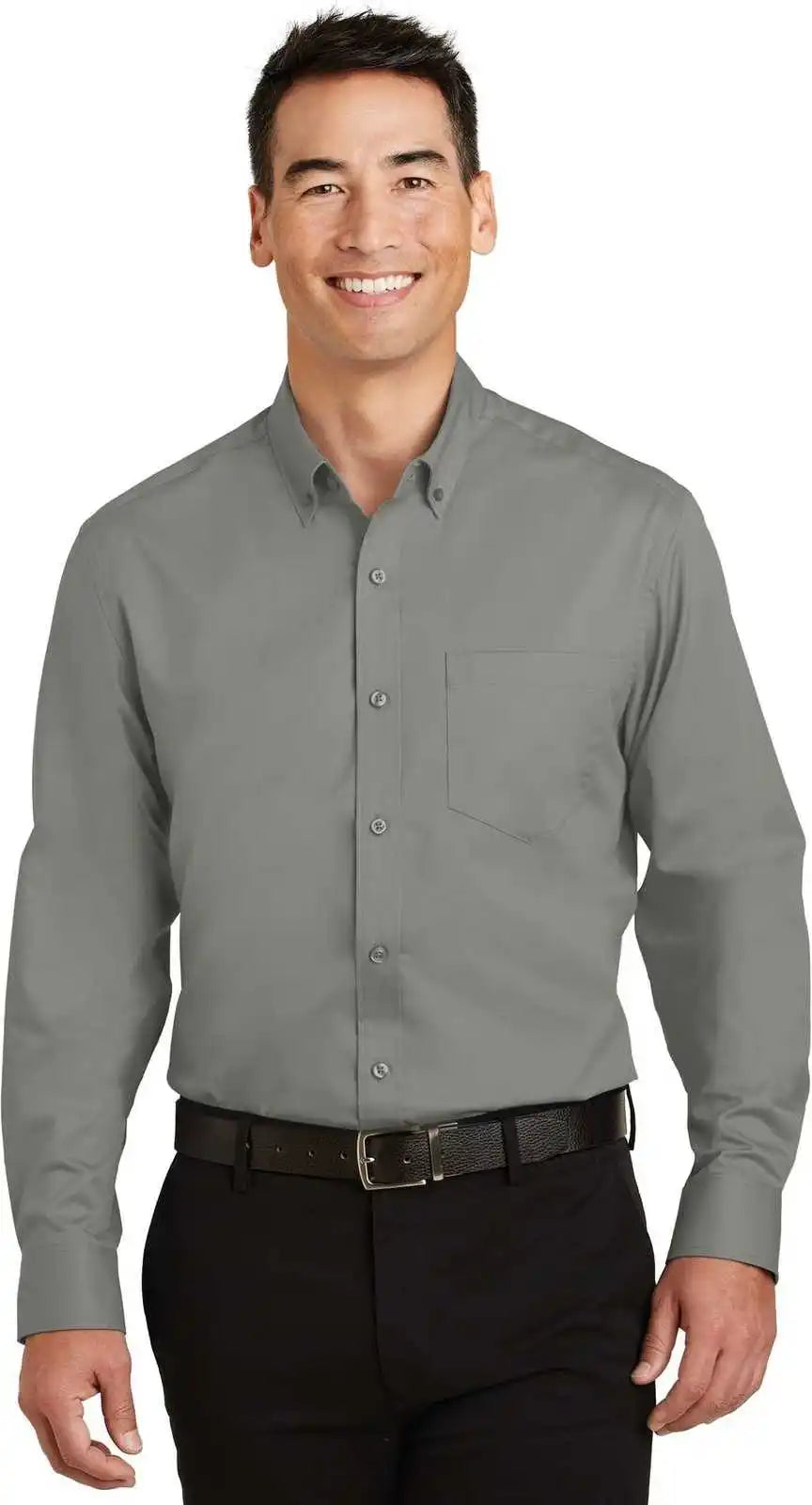 Port Authority S663 Superpro Twill Shirt Monument Gray