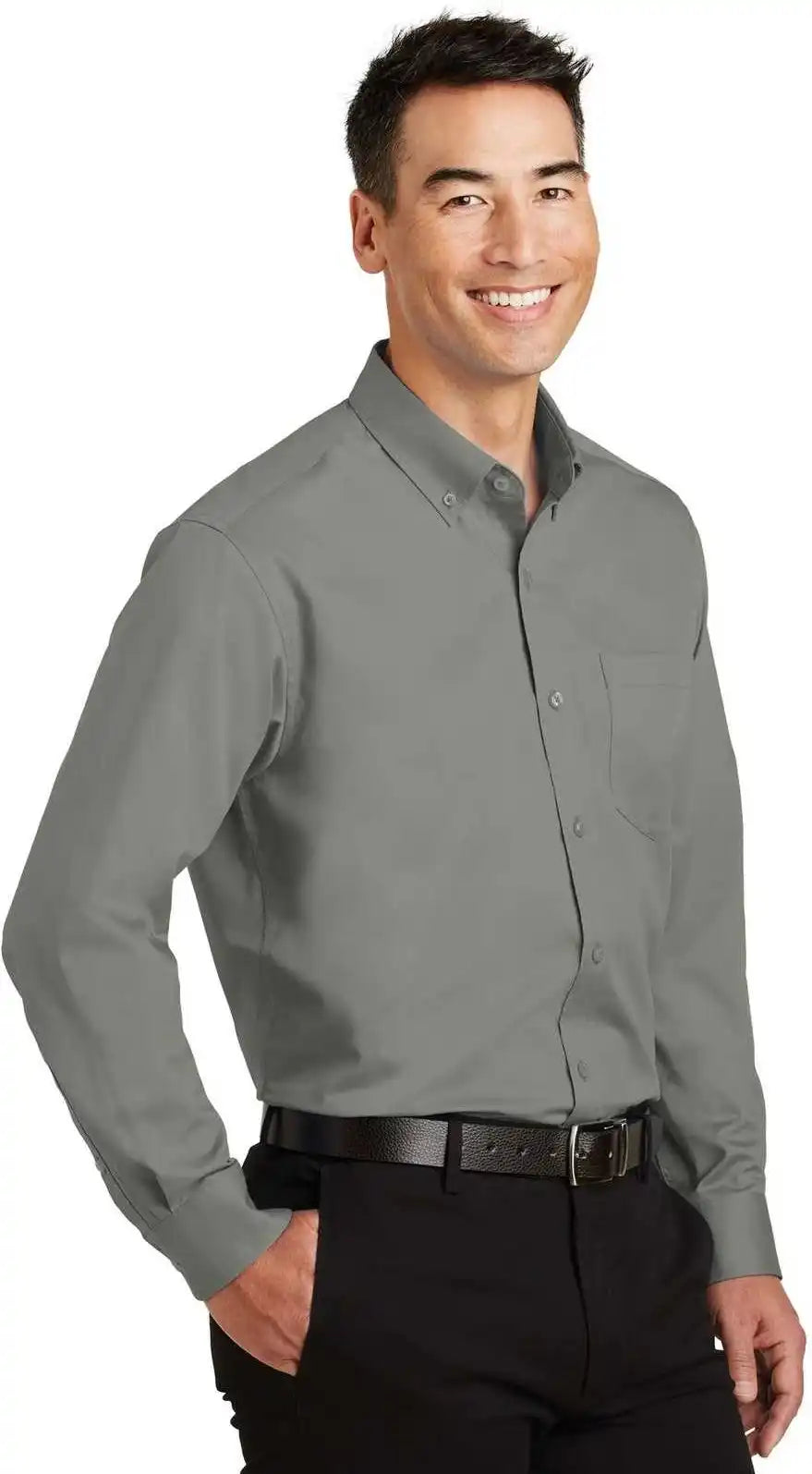 Port Authority S663 Superpro Twill Shirt Monument Gray