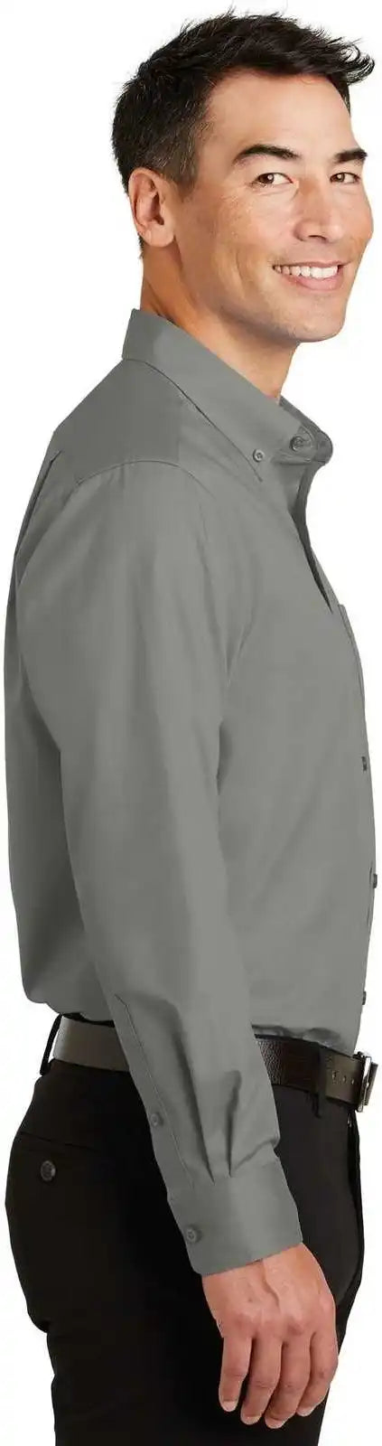 Port Authority S663 Superpro Twill Shirt Monument Gray