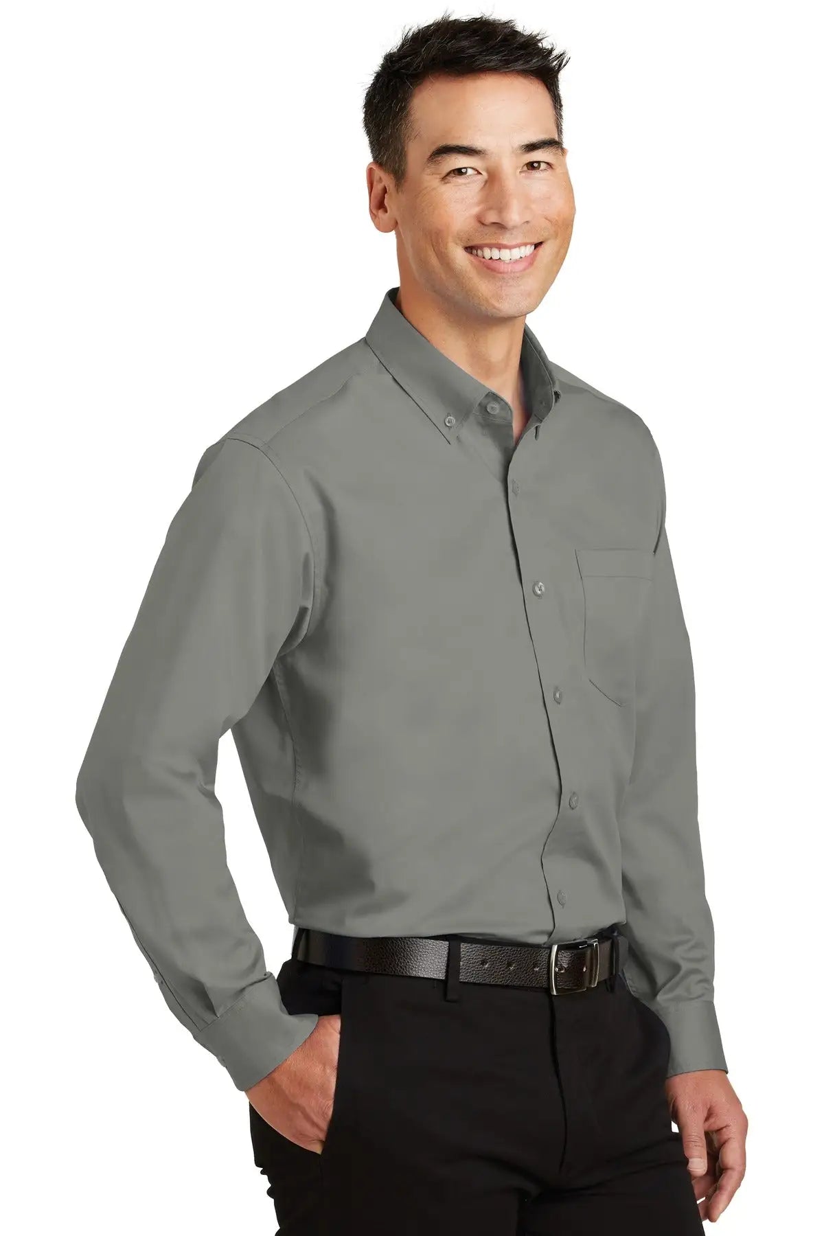 Port Authority S663 Superpro Twill Shirt - Monument Gray