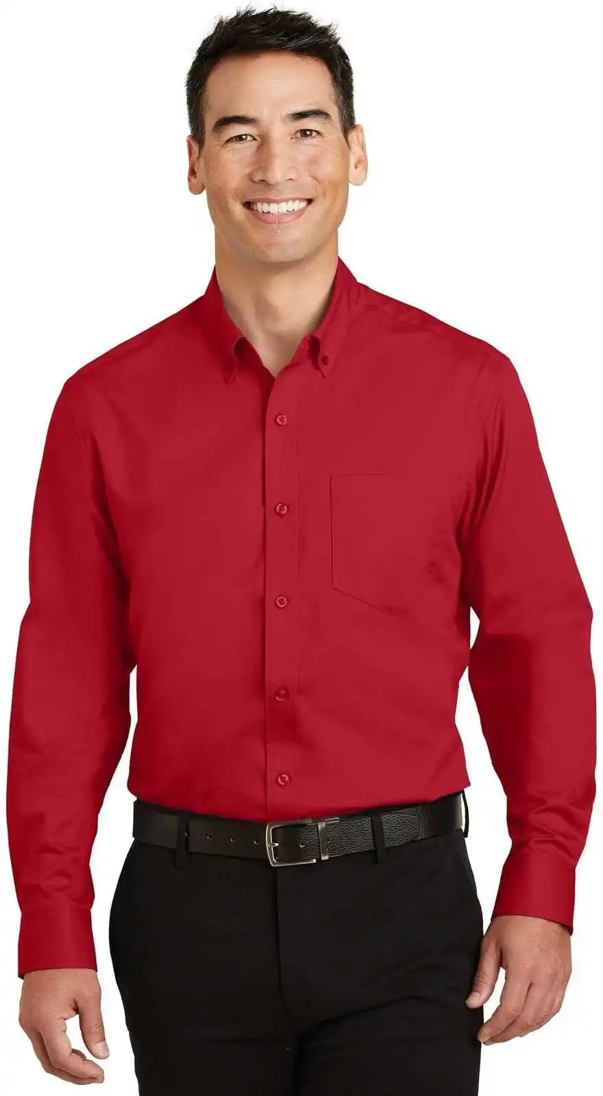 Port Authority S663 Superpro Twill Shirt Rich Red