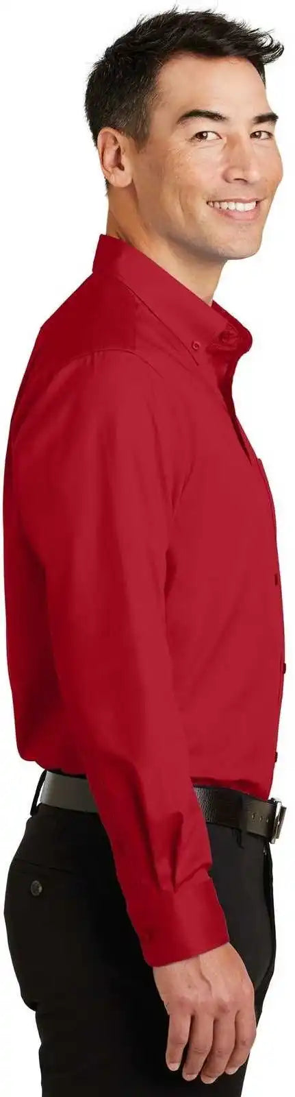 Port Authority S663 Superpro Twill Shirt Rich Red