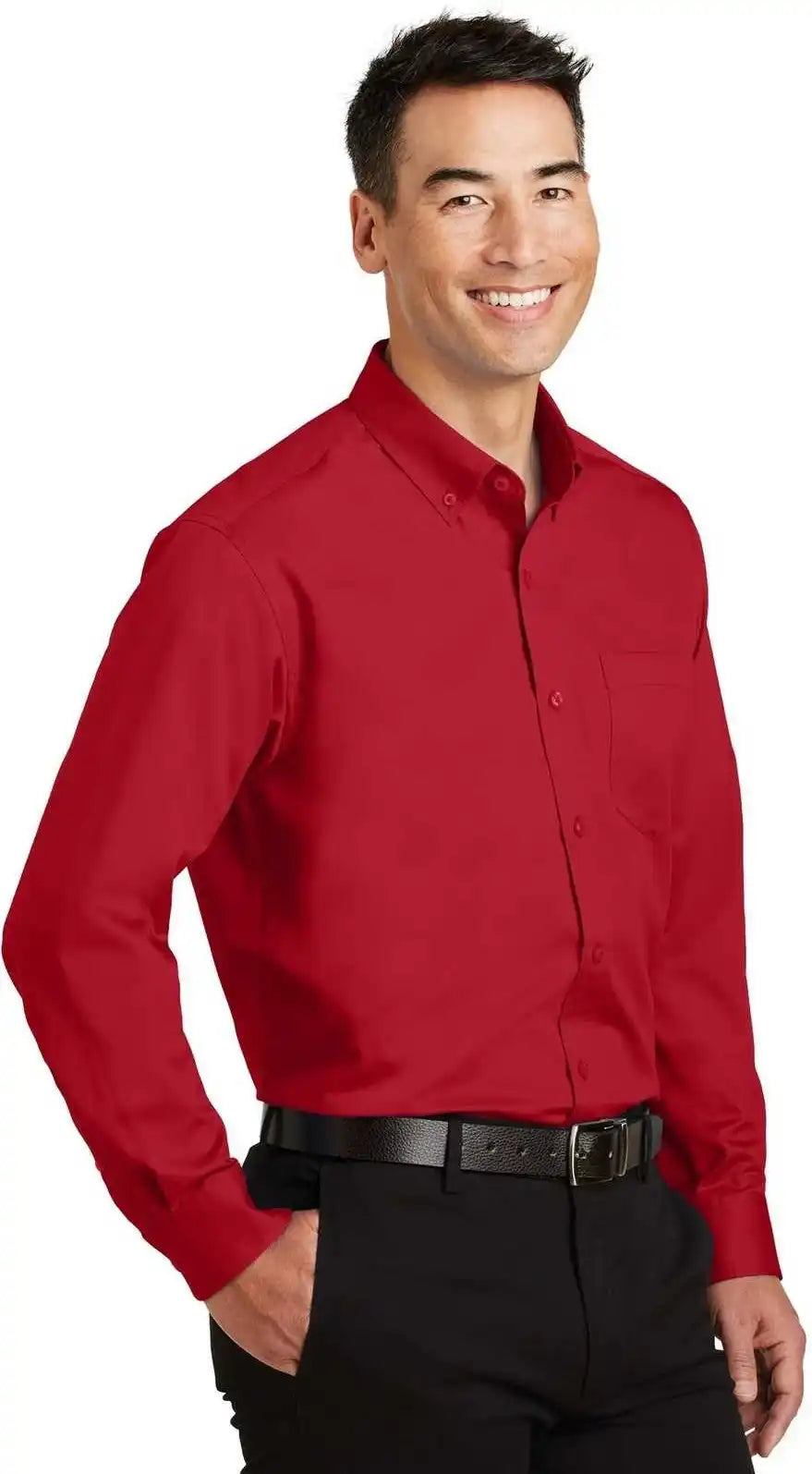 Port Authority S663 Superpro Twill Shirt Rich Red