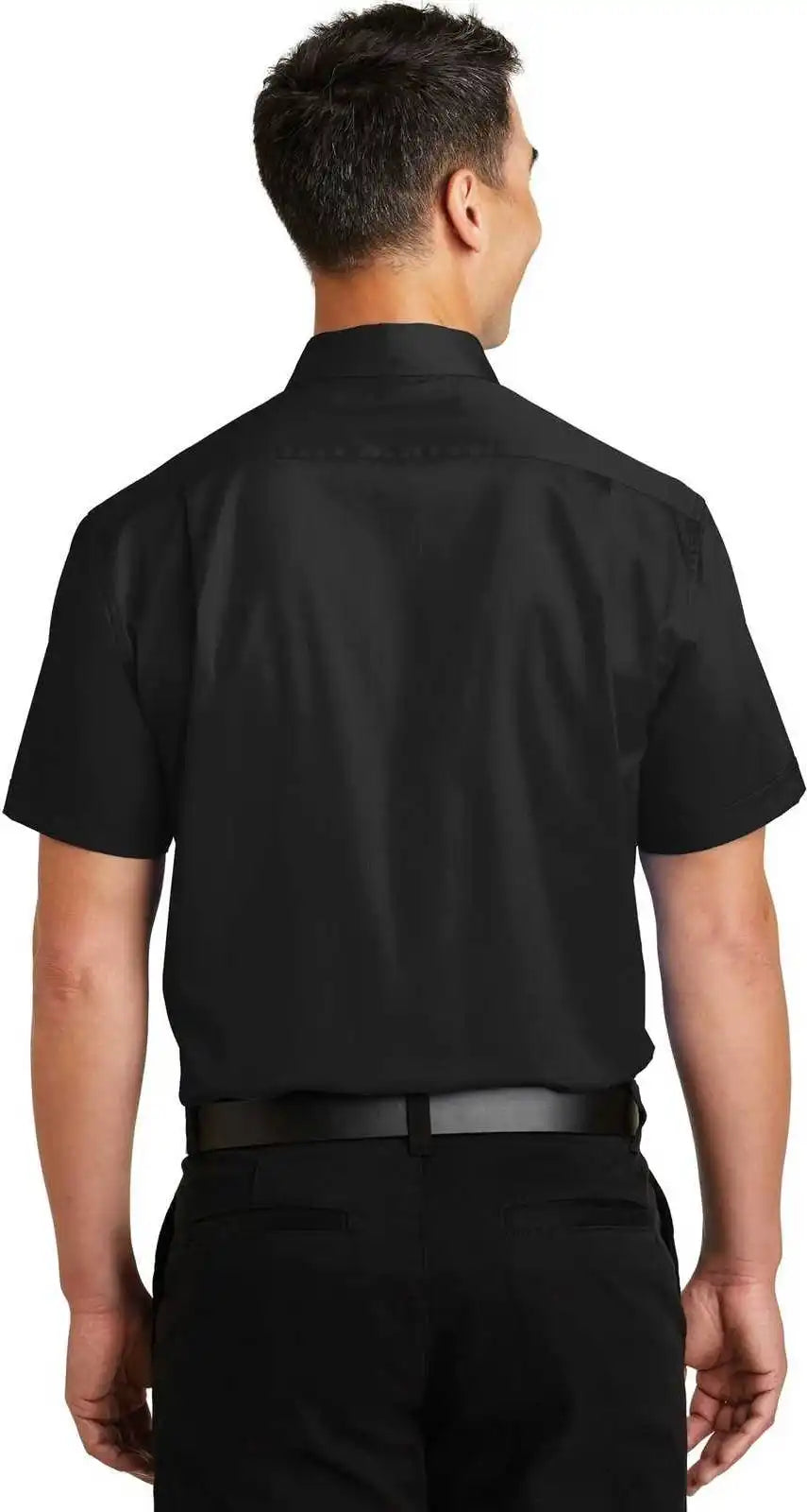 Port Authority S664 Short Sleeve Superpro Twill Shirt - Black