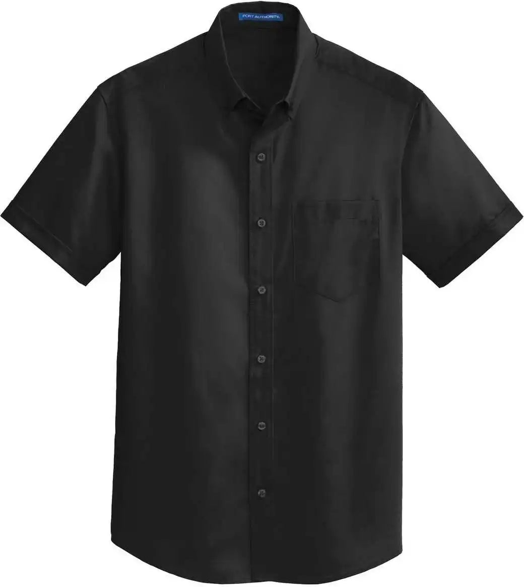 Port Authority S664 Short Sleeve Superpro Twill Shirt - Black