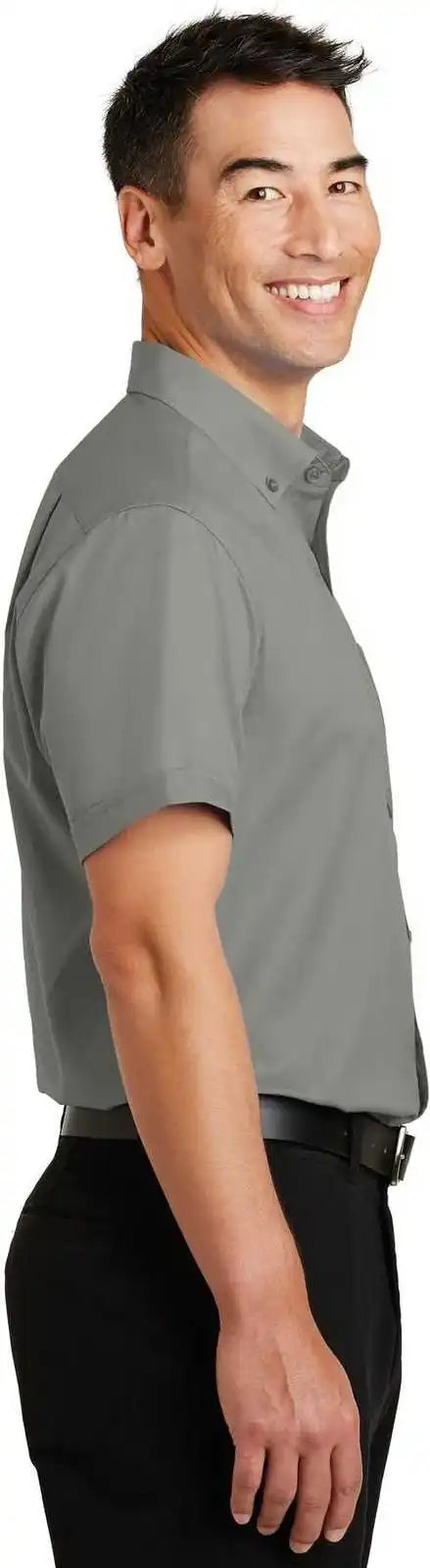 Port Authority S664 Short Sleeve Superpro Twill Shirt Monument Gray