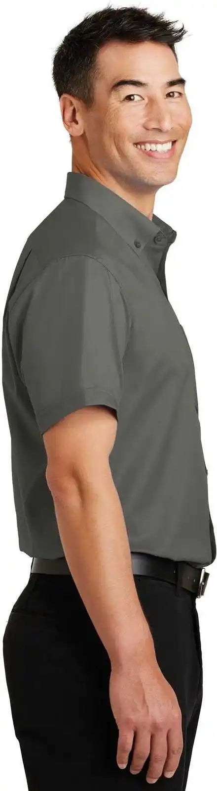 Port Authority S664 Short Sleeve Superpro Twill Shirt Sterling Gray