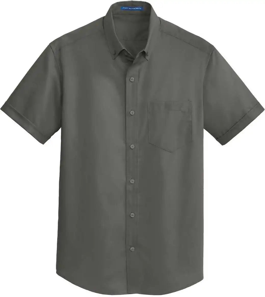 Port Authority S664 Short Sleeve Superpro Twill Shirt Sterling Gray