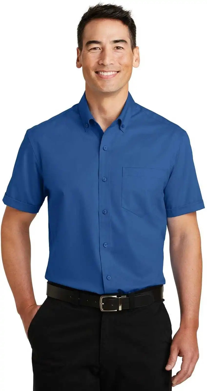 Port Authority S664 Short Sleeve Superpro Twill Shirt - True Blue