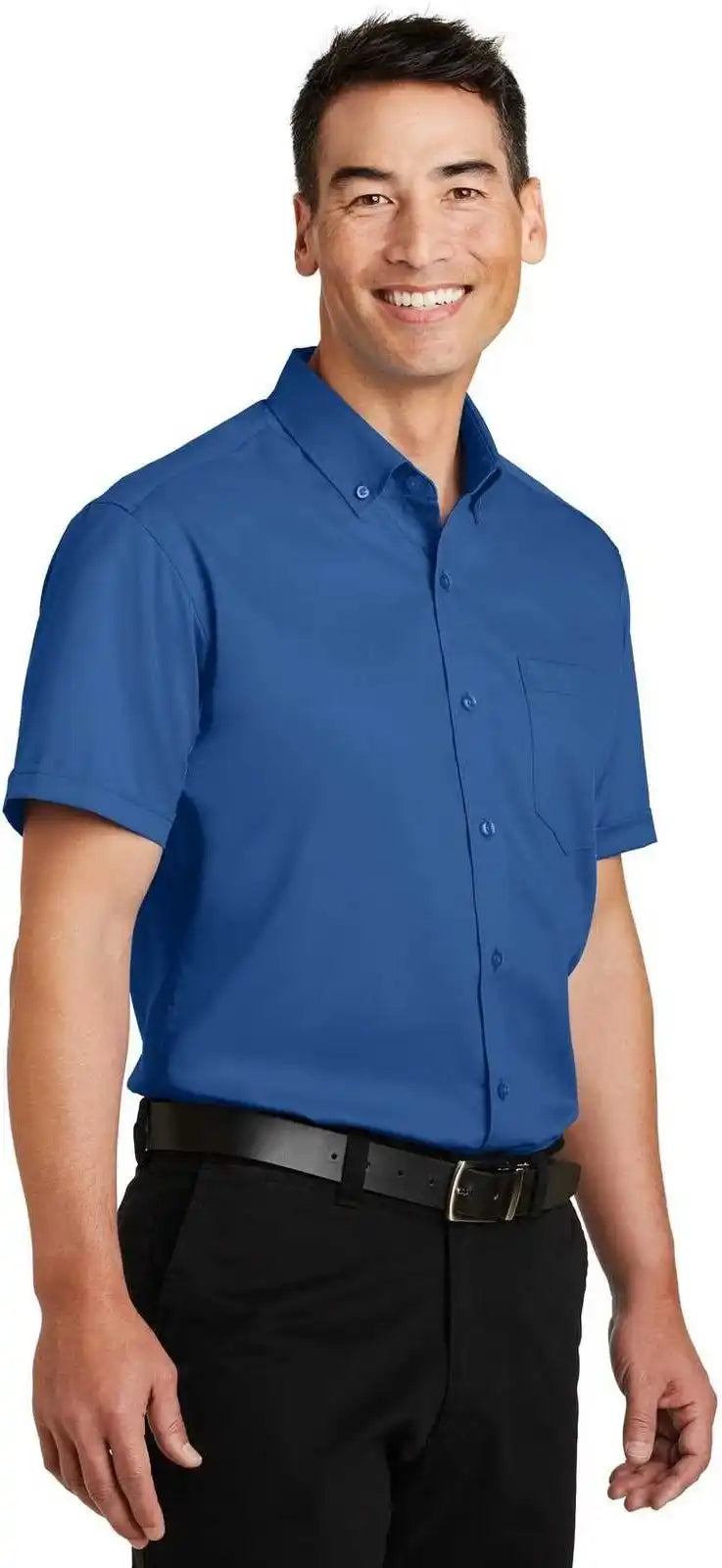 Port Authority S664 Short Sleeve Superpro Twill Shirt True Blue