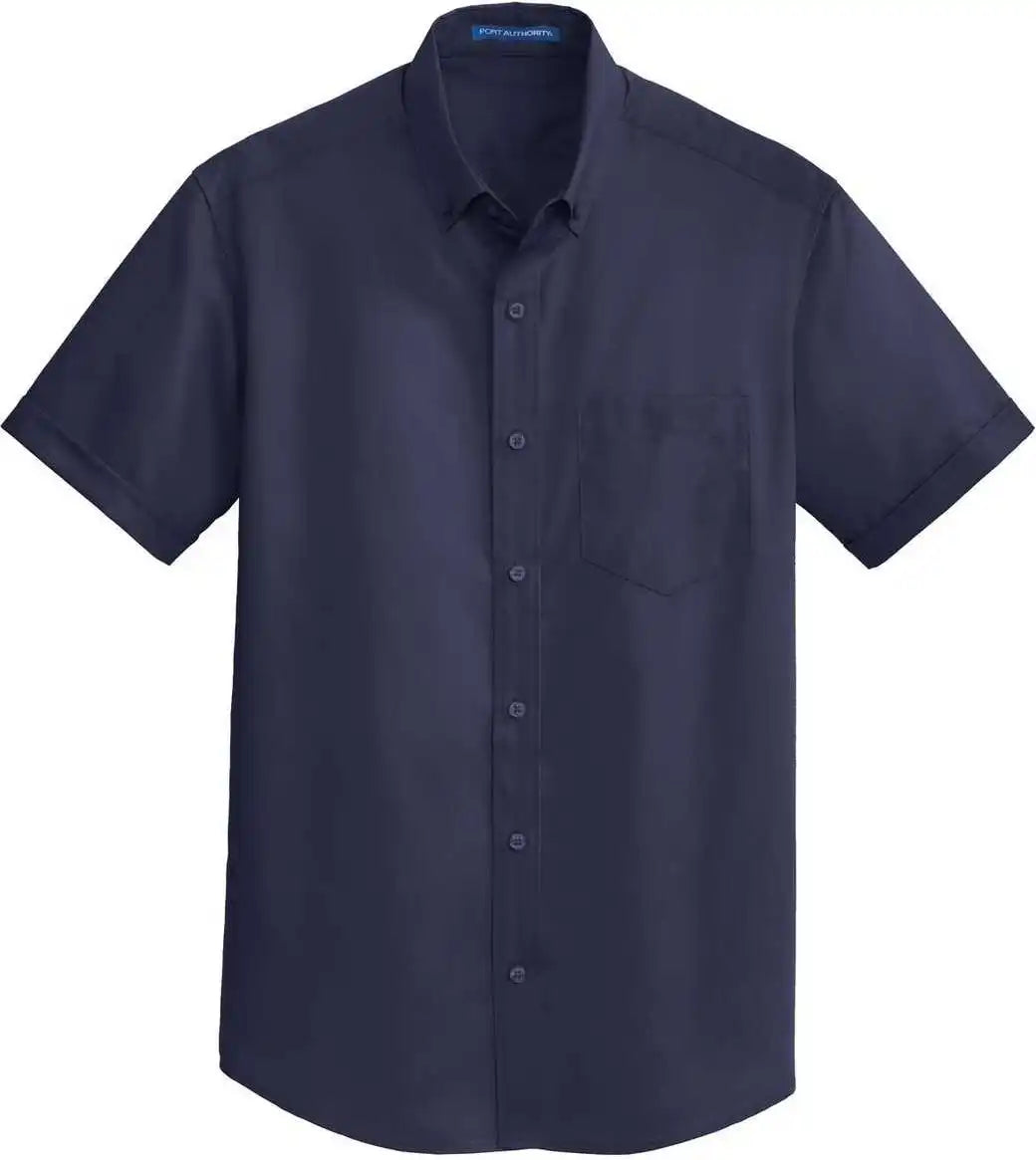 Port Authority S664 Short Sleeve Superpro Twill Shirt - True Navy