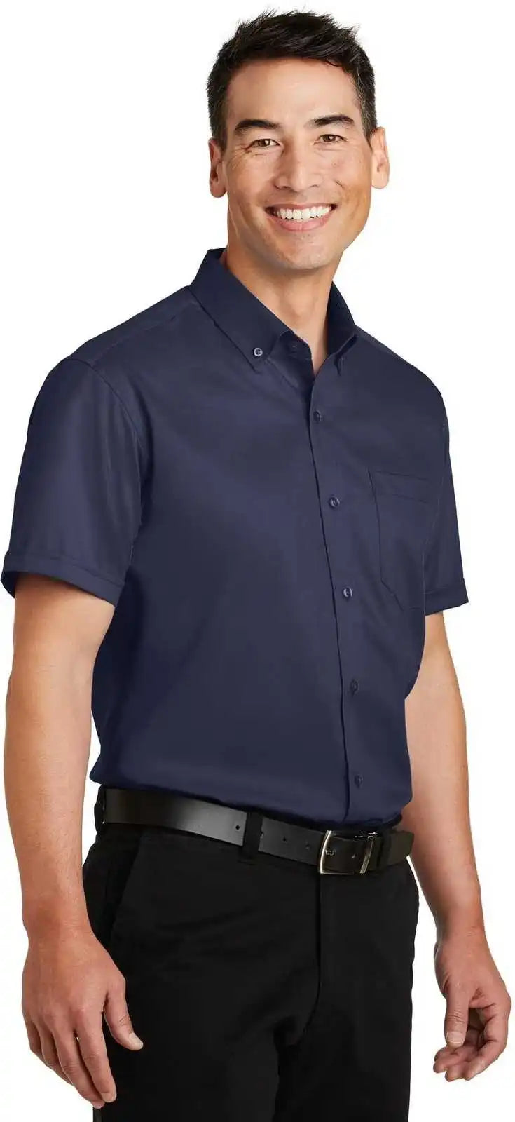 Port Authority S664 Short Sleeve Superpro Twill Shirt - True Navy