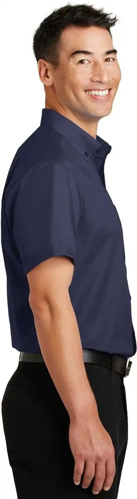 Port Authority S664 Short Sleeve Superpro Twill Shirt - True Navy