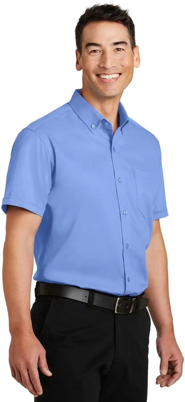 Port Authority S664 Short Sleeve Superpro Twill Shirt Ultramarine Blue