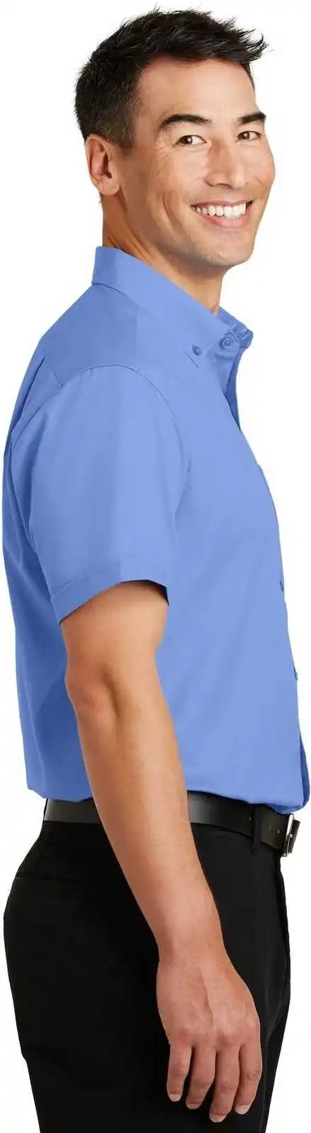 Port Authority S664 Short Sleeve Superpro Twill Shirt Ultramarine Blue