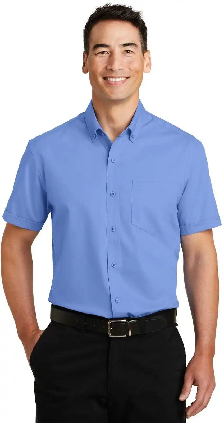 Port Authority S664 Short Sleeve Superpro Twill Shirt - Ultramarine Blue