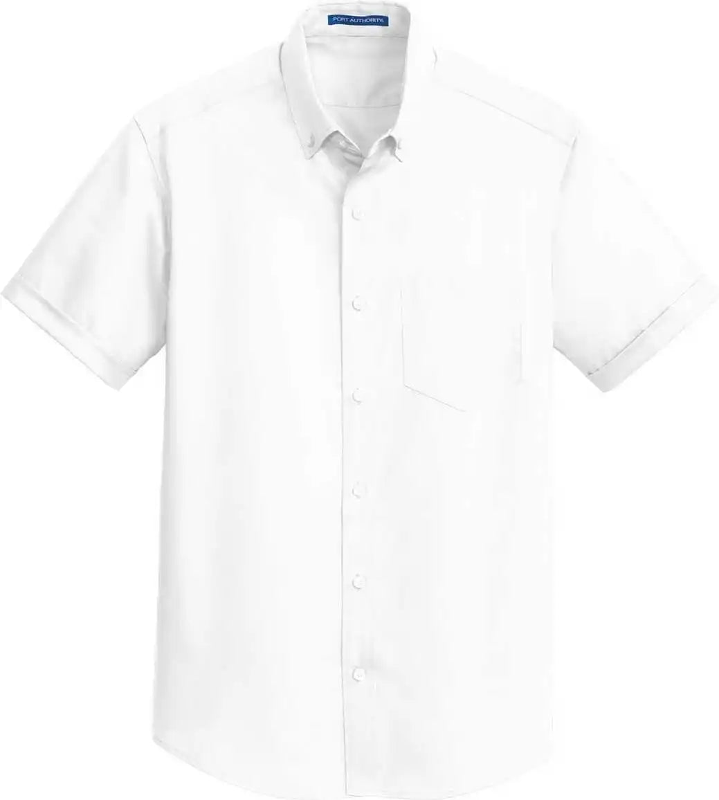 Port Authority S664 Short Sleeve Superpro Twill Shirt White