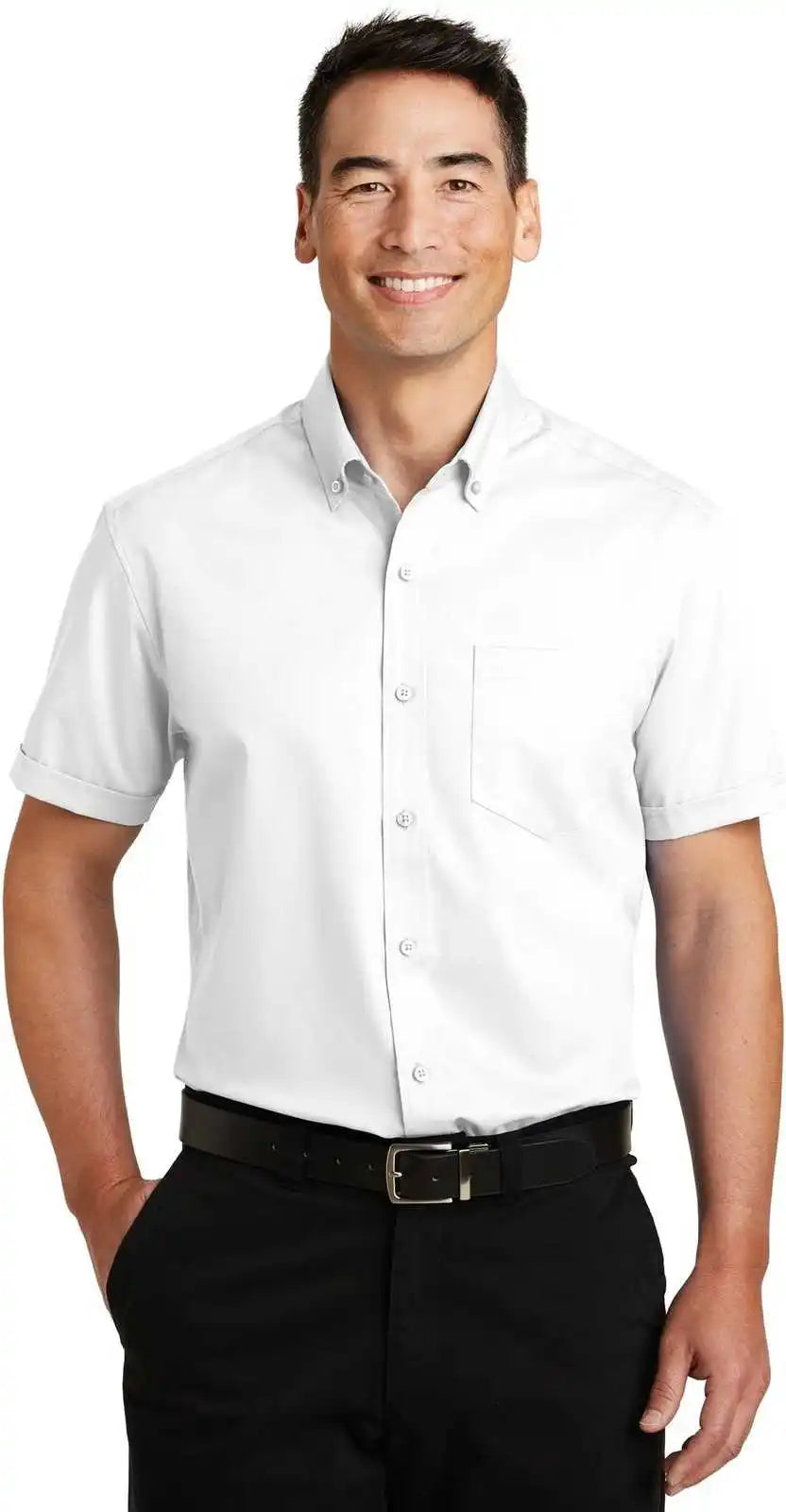 Port Authority S664 Short Sleeve Superpro Twill Shirt - White