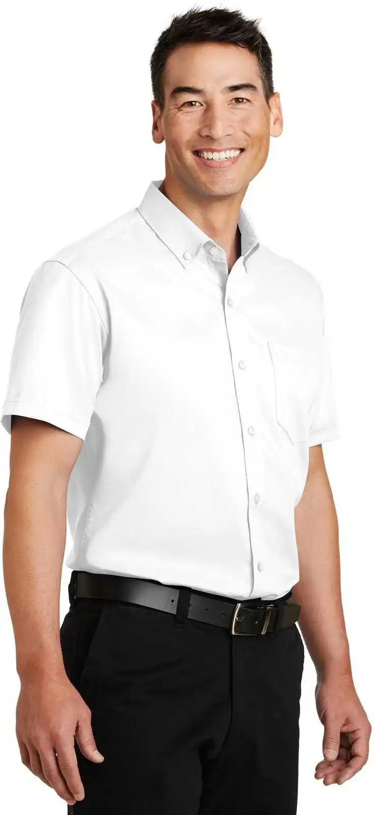 Port Authority S664 Short Sleeve Superpro Twill Shirt White