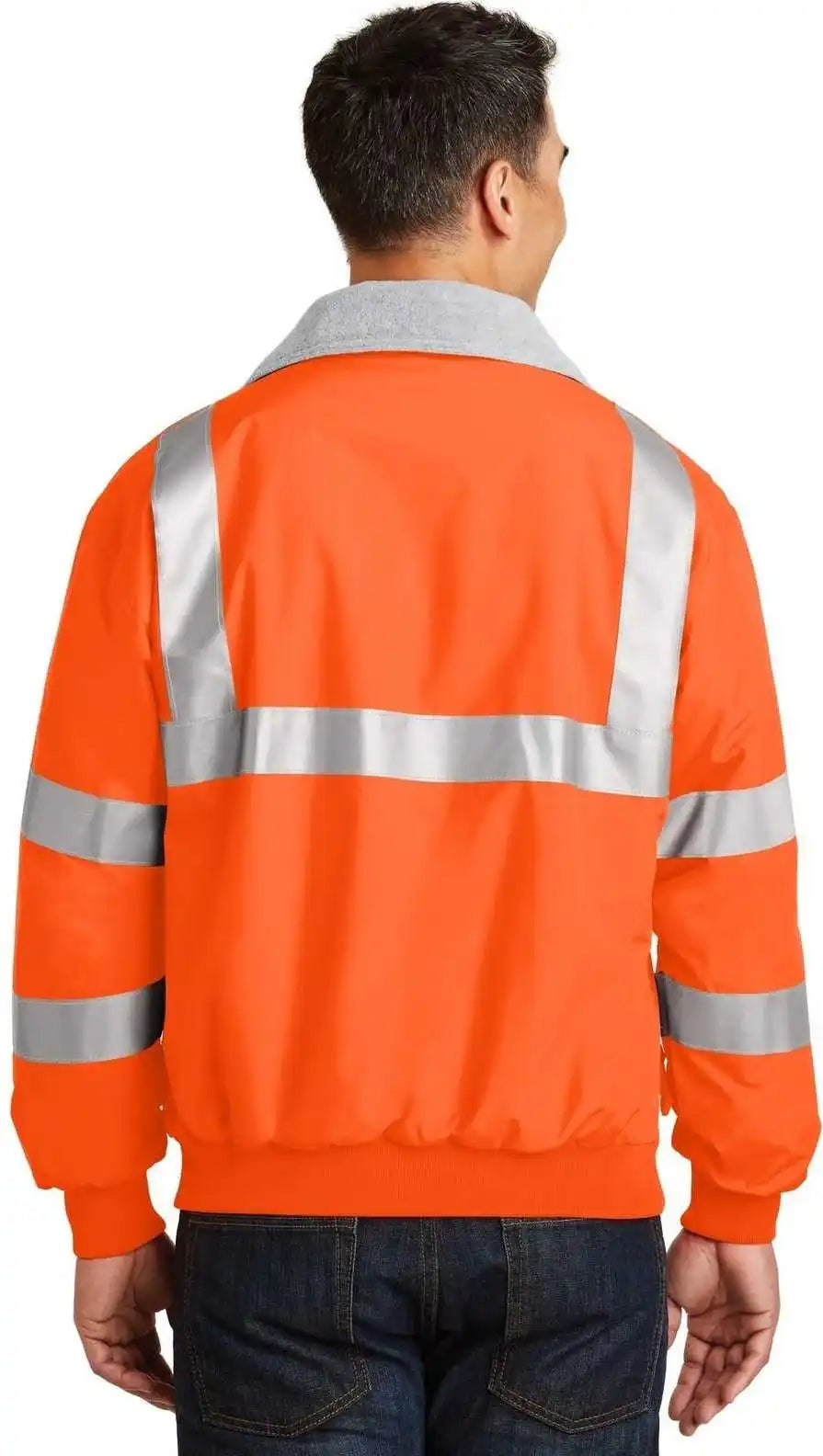 Port Authority Srj754 Enhanced Visibility Challenger Jacket with Reflective Taping - Safety Orange