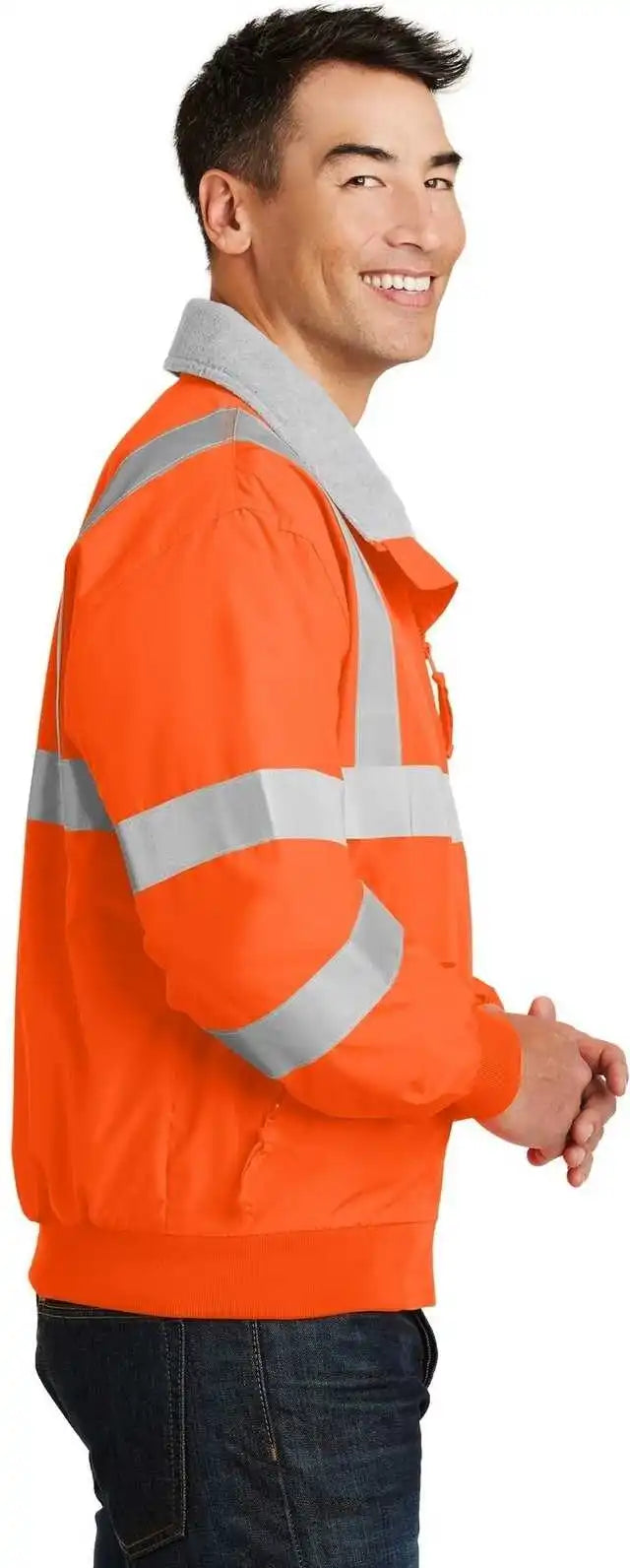 Port Authority Srj754 Enhanced Visibility Challenger Jacket with Reflective Taping - Safety Orange