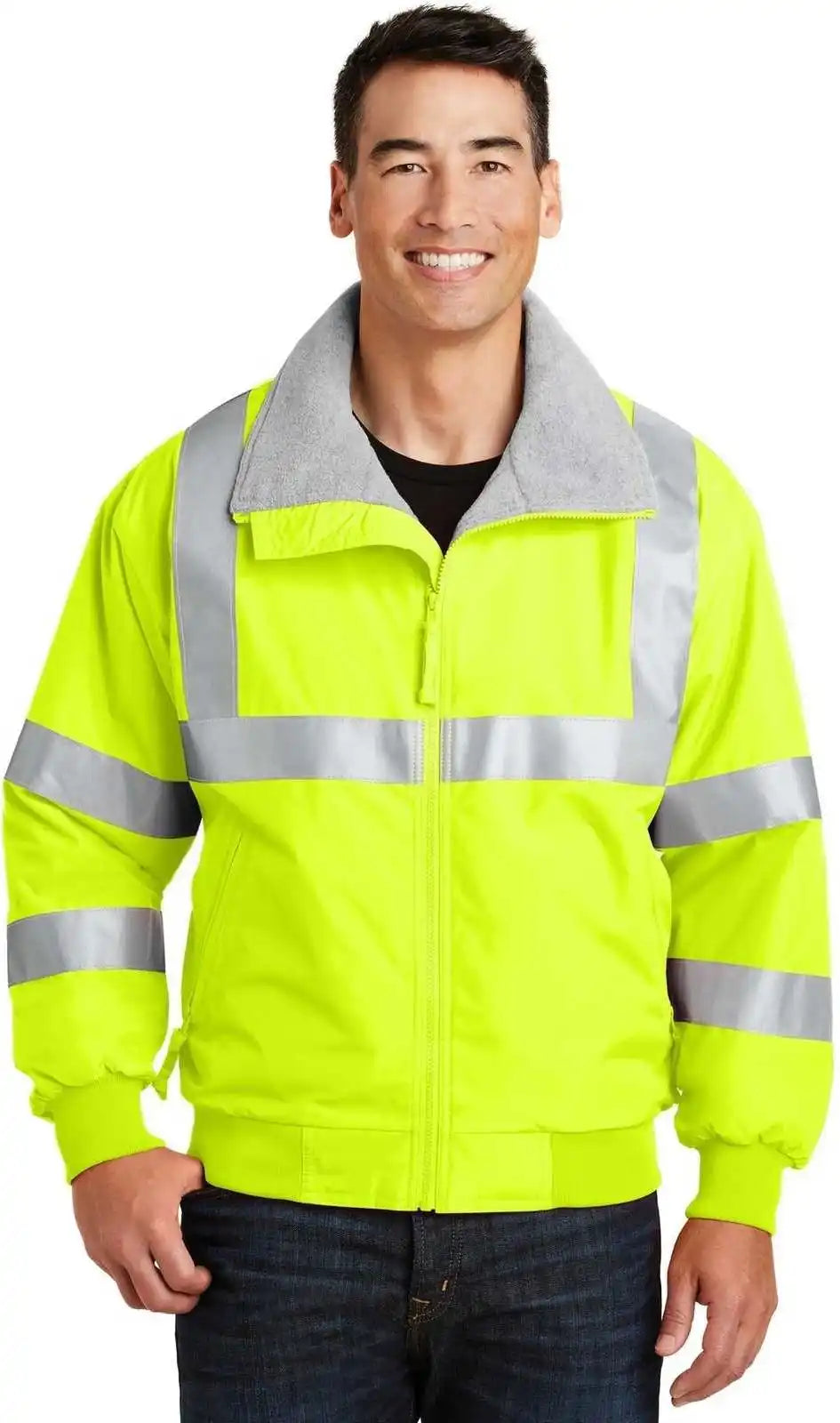 Port Authority Srj754 Enhanced Visibility Challenger Jacket with Reflective Taping - Safety Yellow
