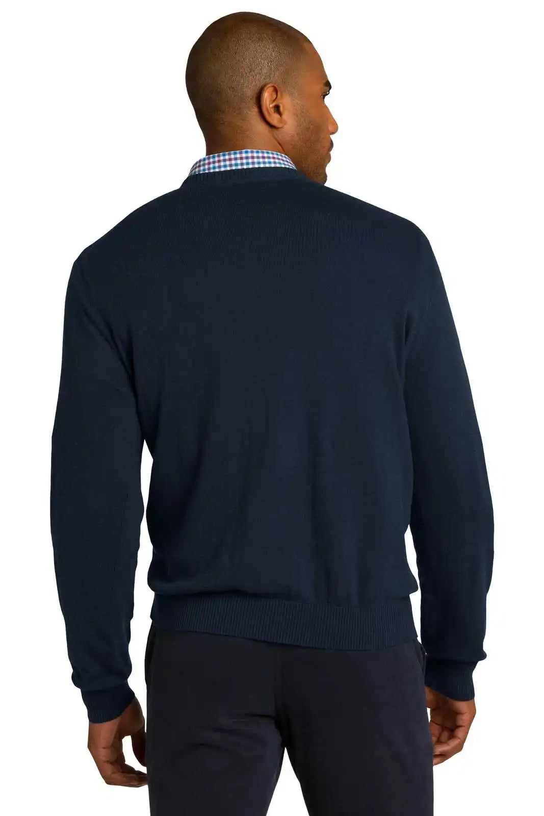 Port Authority Sw285 V-neck Sweater - Navy