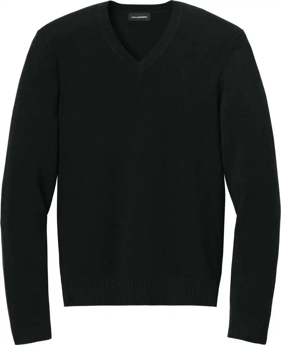 Port Authority Sw2850 Easy Care v Neck Sweater Deep Black